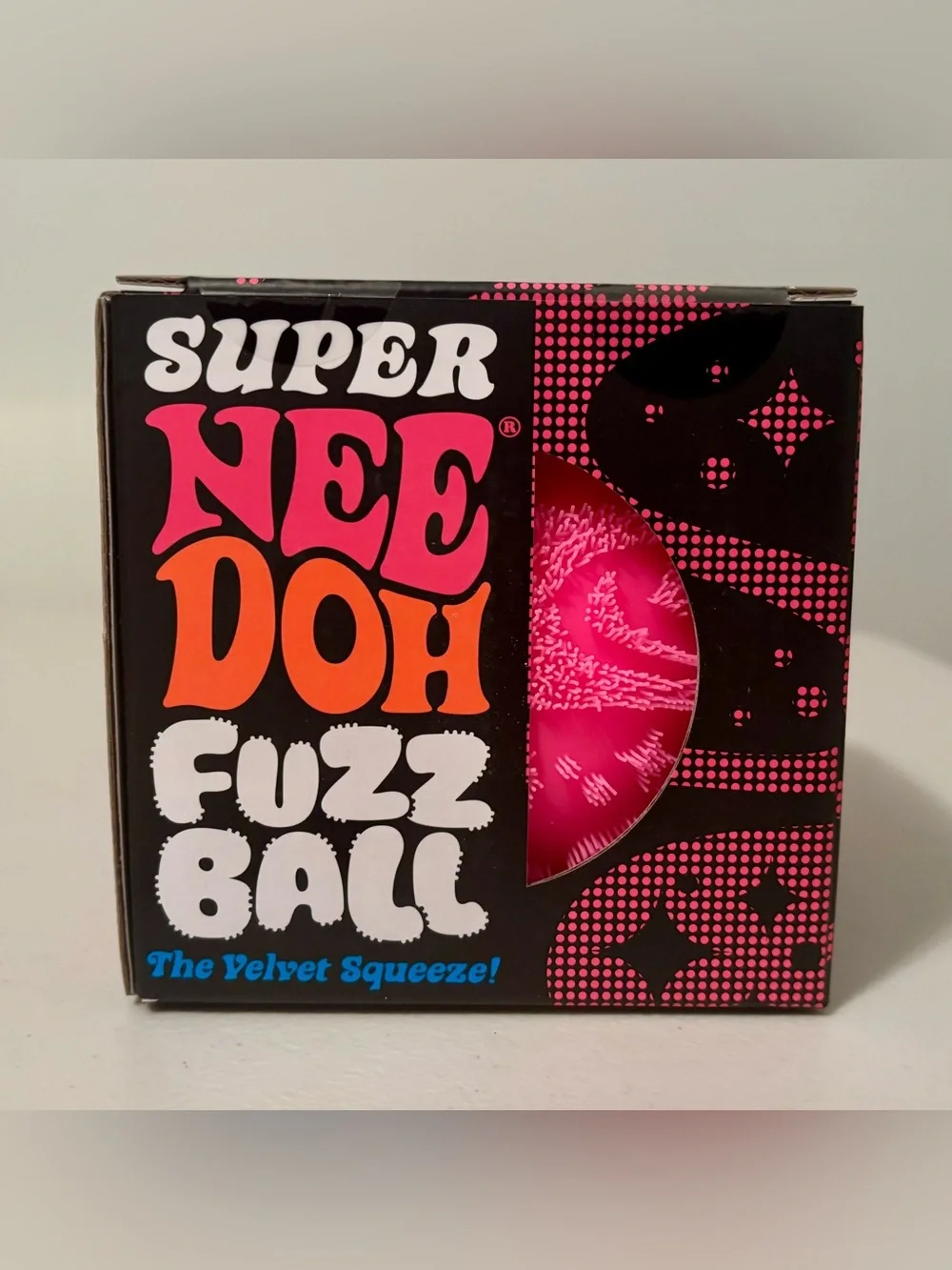 Needoh Super Fuzz Ball & Jelly Squish Pink Stress Toys